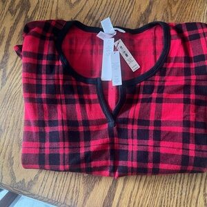 Red and Black Plaid Top and Pants